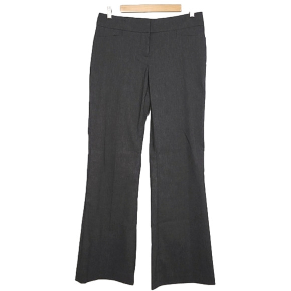 Ricki's Pants - Ricki's Heathered Grey Stretch Mid Rise Fitted Subtle Flare Pants Regular Size 6